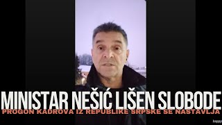 TELEMASTER - Ministar Nesic lisen slobode - Progon kadrova iz Republike Srpske se nastavlja