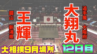 新十両の王輝が痛む腕で意地の1勝をもぎ取りにいく！ / 王輝-大翔丸/大相撲2020年9月場所11日目