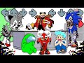 Spooky Sonic World: Mini Crewmate and Boyfriend vs Sonic.exe, Tails.exe | Among Us vs FNF