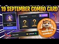 Hamster Kombat Daily Combo 18 September | 19 September Hamster Daily Combo Today | Daily Combo