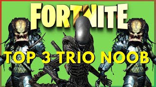 FORTNITE NOVO PERSONAGEM -  Top 3 Trio Noob, skin predator gameplay