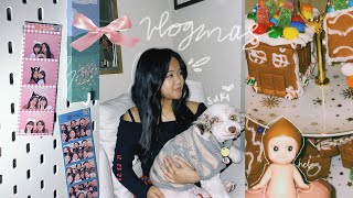 VLOGMAS 🍓🎄: Romaticizing school, grwm, outfit, productive month, desk makeover etc