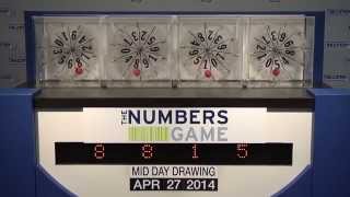 Midday Numbers Game Drawing: Sunday, April 27, 2014