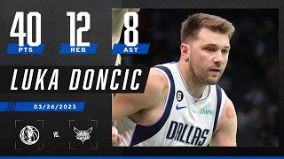 Luka Doncic’s monster 40-PT game not enough as Mavs fall to Hornets | NBA on ESPN
