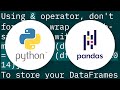 how do you filter pandas dataframes by multiple columns