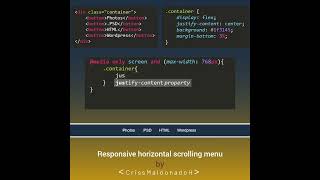 #Responsive horizontal scrolling menu with pure #CSS in 20 seconds.