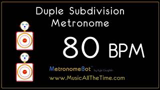 Duple subdivision metronome at 80 BPM MetronomeBot