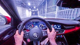 2019 Alfa Romeo Giulia Quadrifoglio (510PS) NIGHT POV DRIVE Onboard (60FPS)