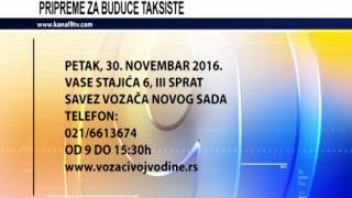 TV KANAL 9, NOVI SAD: PRIPREME ZA BUDUĆE TAKSISTE