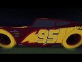 Minecraft Disney Pixar Cars Mega Build - Glow Racer Lightning McQueen