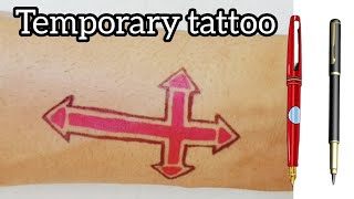 Temporary tattoo with pen#tattoo #art #video #viralvideo