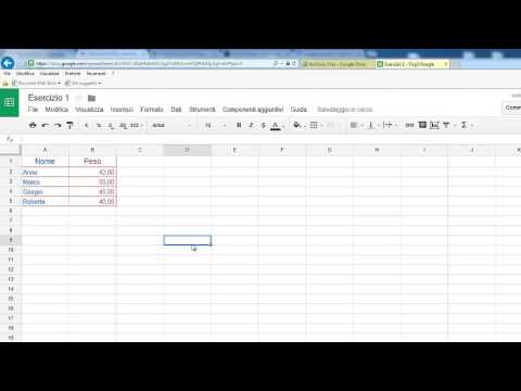 Google App - Creare Un Foglio Di Calcolo - YouTube