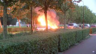 Felle autobrand geblust in Hansweert