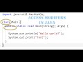 Object Oriented Programming using Java - Access Modifiers