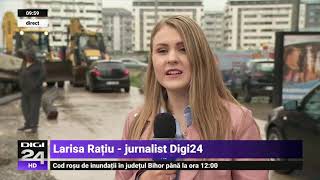 O stradă din Chiajna s-a surpat din cauza lucrărilor de mântuială și a ploii - Digi24