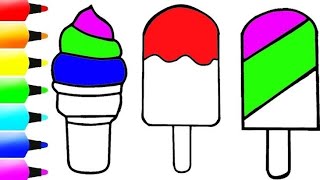 Drawing Ice-cream For Kids | Ice-cream |Art For Toddler's