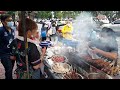 ช้างชวนชิม ร้านอากงหมูปิ้งทอดมันลูกชิ้นหมู เนื้อน้ำจิ้มรสเด็ดโรยกระเทียมข้างรร.เบญจมราชาลัยเสาชิงช้า