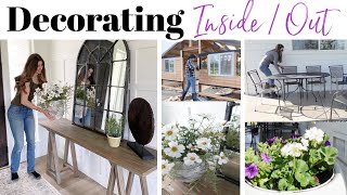 Decorating With Me Inside & Outside / Decorating a New Porch  + Entryway Makeover