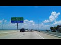 florida sunshine skyway bridge. driving over the bridge 4k