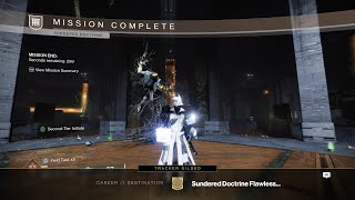 Solo Flawless Sundered Doctrine (Warlock)