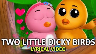 Two Little Dicky Birds Sitting On A Wall | Nursery Rhymes | Lyrical Video | School Bell