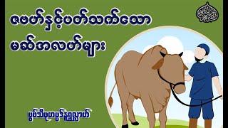 ဇဗဟ်နှင့်ပတ်သက်သော မဆ်အလဟ်များ - မွဖ်သီမုဟမ္မဒ်နူရွလ္လာဟ် ( B.E ( Civil )