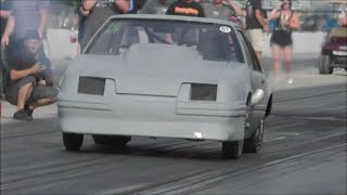 Ryan Hendrickson turbo mustang test hit at Armageddon