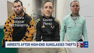 3 Florida men arrested after high-end sunglasses stolen in Middle Tennessee