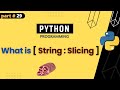 What is String Slicing in Python ? Python Tutorial For Absolute Beginners || Part #29