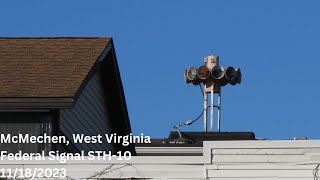 McMechen, West Virginia - Federal Signal STH-10 Curfew Blast - 11/18/2023