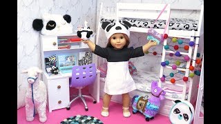 American Girl Doll Panda Bears And Llama Bedroom!