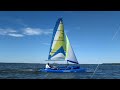 windrider 17 trimaran sailing in high winds