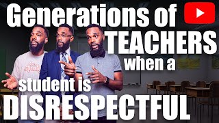 Different generations of teachers when a student is disrespectful #comedy #theclassiiics #teachers