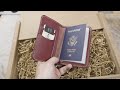 handmade leather passport wallet