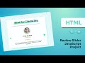 Product Review Slider Javascript Project (Part 1: HTML)