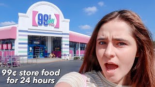 EATING 99¢ STORE FOOD FOR 24 HOURS