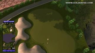 Golden Tee Great Shot on Rustic Bridge!