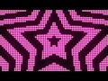 4K 1 Hour Pink Star Tunnel Y2K Colorful Aesthetic LED Lights Background Video Screensaver