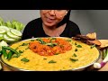 cooking and eating khichdi dum aloo begun bhaja salad papad eating aloor dom khichuri mukbang