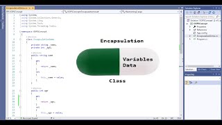 Encapsulation in C# method-1 using properties || OOPS Concepts || Visual Studio 2019