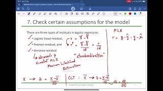 DL3.35 ตรวจสอบเงื่อนไข error residual assumptions การถดถอยลอจิสติก logistic regression model