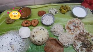 ராஜபோக காலை உணவு || Grand Breakfast || Breakfast Thali || South Indian Traditional Breakfast