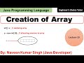Creation of Array in Java | Java Programming Language | Java