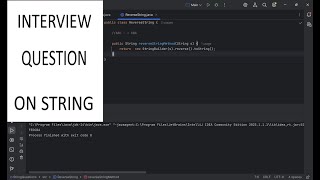 1. Java Program to Reverse a String | String Interview Question