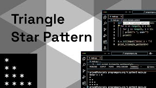 Triangle Star Pattern Printing - Python