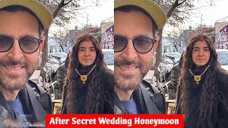 After Secret Wedding Hrithik Roshan & Saba Azad spotted at South America for Honeymoon.