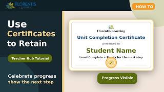 Show Student Progress with Certificates | Teacher Hub Quick Setup