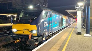 68018 + 68006 at Ashford on Nuclear Flask with 4 FNA Wagons! | 13/10/2021