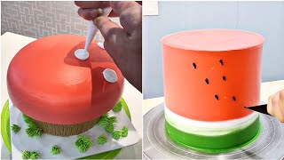 Mushroom Cake Decoration Design | Watermelon Cake Decorating | So Yummy Mom Bakers Cakes |