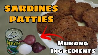 HOW TO COOK SARDINES PATTIES || PAANO MAGLUTO NG SARDINES PATTIES || CHERIE's KITCHEN